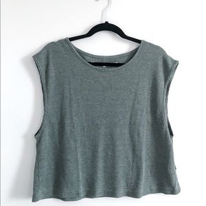 Wildfang Cropped Waffle Boxy Tank Top
